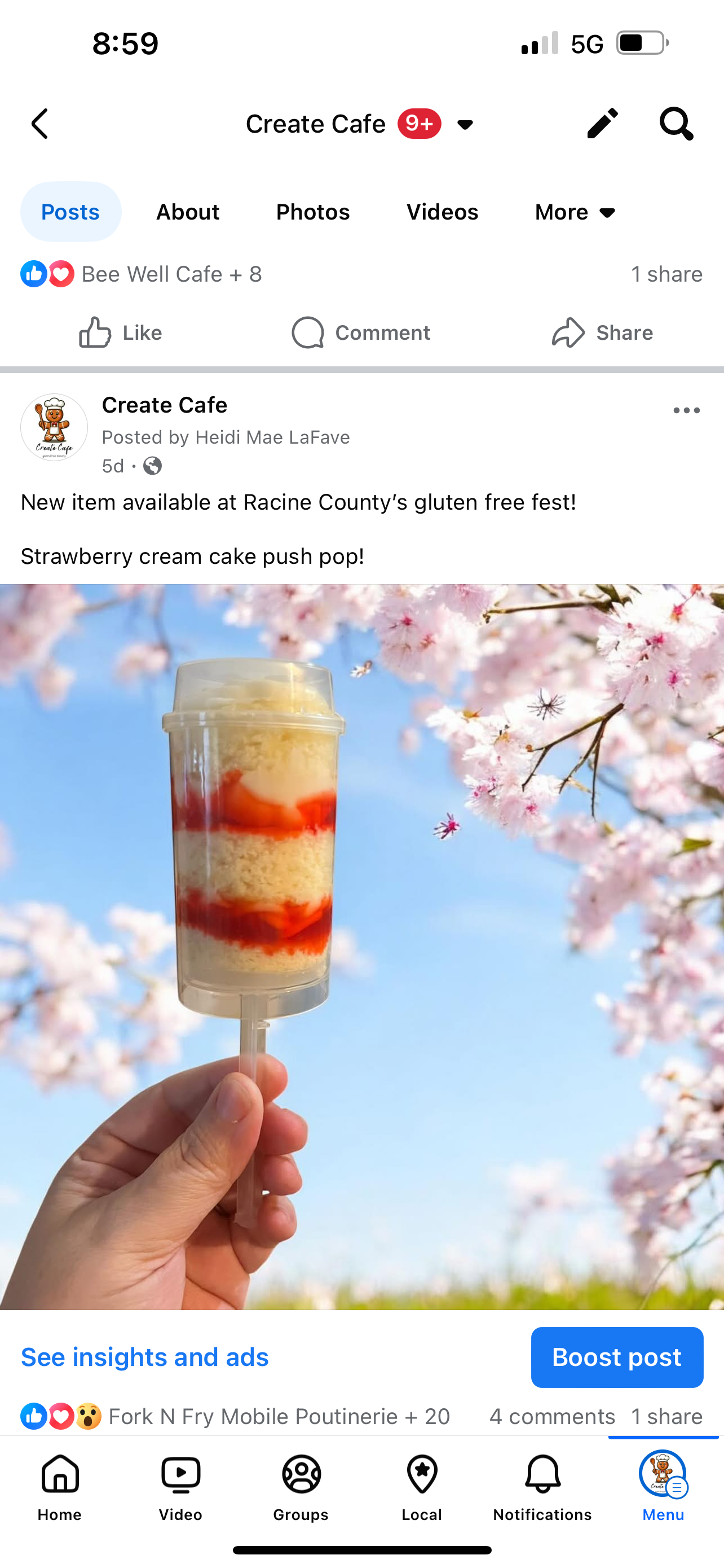 Cake push pop